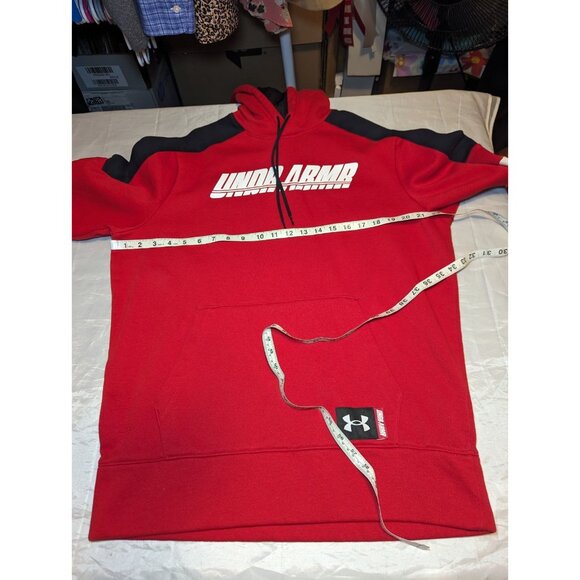 Under Armour Mens Red Hoodie Size Large Loose - Picture 12 of 15